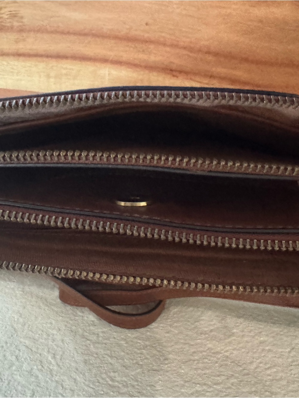 Brown Leather Crossbody - Picture 3 of 5